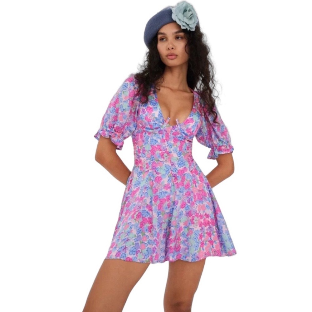 For Love and Lemons Angie Mini Dress size Small